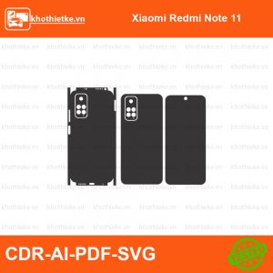 Xiaomi Redmi Note 11 File thiết kế Skin, Template Vector chuẩn cắt decal | KhoThiếtKế.vn