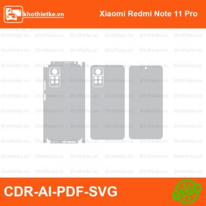 Xiaomi Redmi Note 11 Pro File thiết kế Skin, Template Vector chuẩn cắt decal | KhoThiếtKế.vn