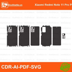 Xiaomi Redmi Note 11 Pro Plus 5G File thiết kế Skin, Template Vector chuẩn cắt decal | KhoThiếtKế.vn