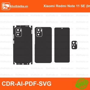 Xiaomi Redmi Note 11 SE (India) File thiết kế Skin, Template Vector chuẩn cắt decal | KhoThiếtKế.vn