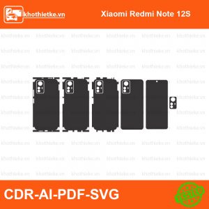 Xiaomi Redmi Note 12S File thiết kế Skin, Template Vector chuẩn cắt decal | KhoThiếtKế.vn