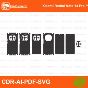 Xiaomi Redmi Note 14 Pro Plus 5G File thiết kế Skin, Template Vector chuẩn cắt decal | KhoThiếtKế.vn