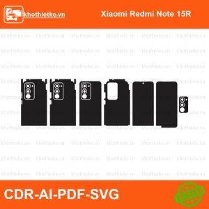 Xiaomi Redmi Note 15R File thiết kế Skin, Template Vector chuẩn cắt decal | KhoThiếtKế.vn