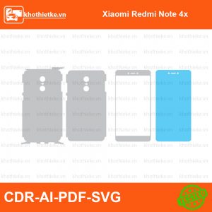 Xiaomi Redmi Note 4x File thiết kế Skin, Template Vector chuẩn cắt decal | KhoThiếtKế.vn