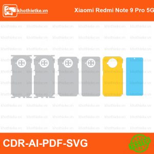 Xiaomi Redmi Note 9 Pro 5G File thiết kế Skin, Template Vector chuẩn cắt decal | KhoThiếtKế.vn