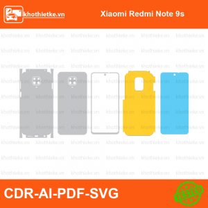 Xiaomi Redmi Note 9s File thiết kế Skin, Template Vector chuẩn cắt decal | KhoThiếtKế.vn