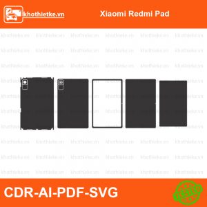 Xiaomi Redmi Pad File thiết kế Skin, Template Vector chuẩn cắt decal | KhoThiếtKế.vn