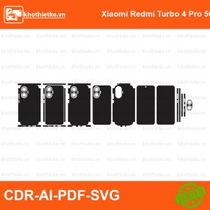 Xiaomi Redmi Turbo 4 Pro 5G File thiết kế Skin, Template Vector chuẩn cắt decal | KhoThiếtKế.vn