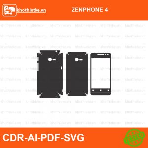 ZENPHONE 4 File thiết kế Skin, Template Vector chuẩn cắt decal | KhoThiếtKế.vn