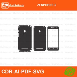ZENPHONE 5 File thiết kế Skin, Template Vector chuẩn cắt decal | KhoThiếtKế.vn