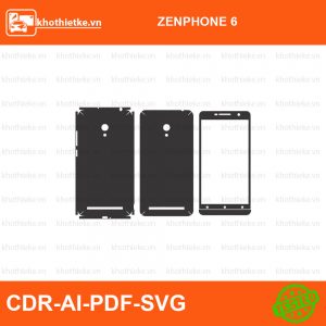 ZENPHONE 6 File thiết kế Skin, Template Vector chuẩn cắt decal | KhoThiếtKế.vn