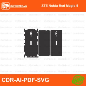 ZTE Nubia Red Magic 5 File thiết kế Skin, Template Vector chuẩn cắt decal | KhoThiếtKế.vn