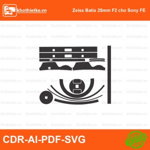 Zeiss Batis 25mm F2 cho Sony FE File thiết kế Skin máy ảnh & Lens, Template Vector chuẩn cắt decal | KhoThiếtKế.vn