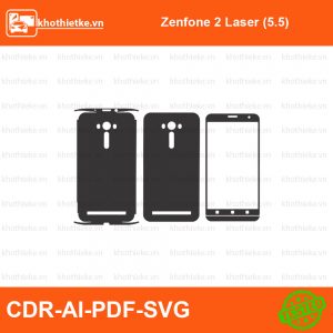 Zenfone 2 Laser (5.5) File thiết kế Skin, Template Vector chuẩn cắt decal | KhoThiếtKế.vn