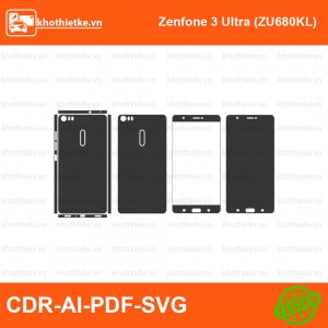Zenfone 3 Ultra (ZU680KL) File thiết kế Skin, Template Vector chuẩn cắt decal | KhoThiếtKế.vn