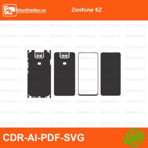 Zenfone 6Z File thiết kế Skin, Template Vector chuẩn cắt decal | KhoThiếtKế.vn