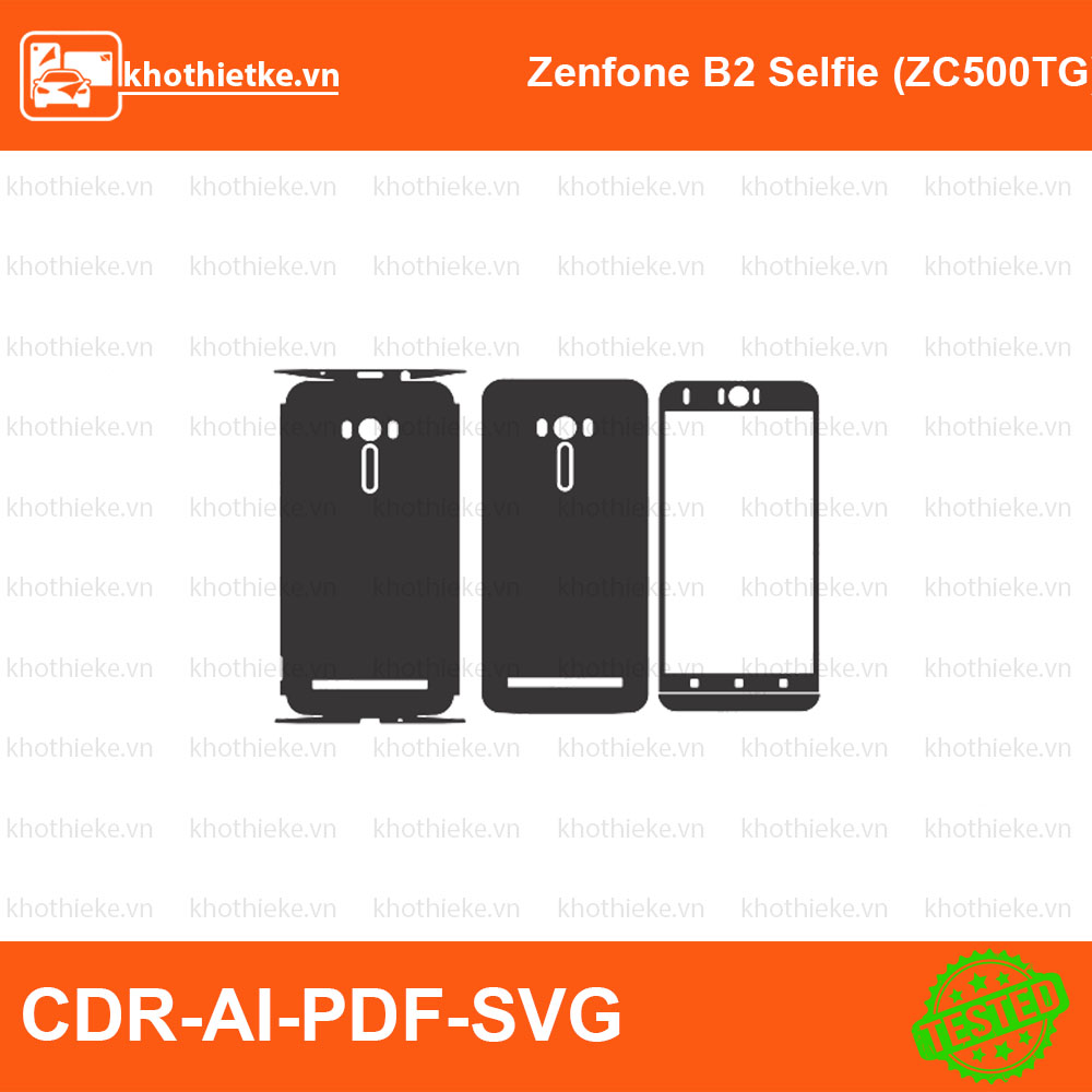 Zenfone B2 Selfie (ZC500TG) File thiết kế Skin, Template Vector chuẩn cắt decal | KhoThiếtKế.vn