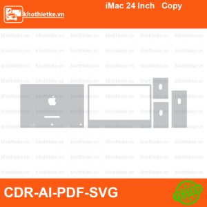 iMac 24 Inch Copy File thiết kế Skin, Template Vector chuẩn cắt decal | KhoThiếtKế.vn