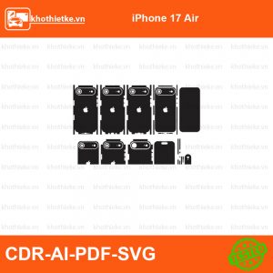 iPhone 17 Air File thiết kế Skin, Template Vector chuẩn cắt decal | KhoThiếtKế.vn