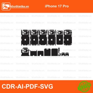 iPhone 17 Pro File thiết kế Skin, Template Vector chuẩn cắt decal | KhoThiếtKế.vn