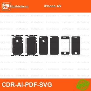 iPhone 4S File thiết kế Skin, Template Vector chuẩn cắt decal | KhoThiếtKế.vn