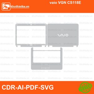vaio VGN CS118E File thiết kế Skin, Template Vector chuẩn cắt decal | KhoThiếtKế.vn