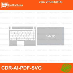 vaio VPCS135FG File thiết kế Skin, Template Vector chuẩn cắt decal | KhoThiếtKế.vn